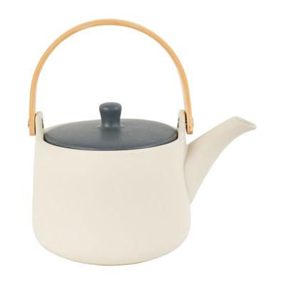 Theepot New York - wit/grijs - 1 liter Theepot New York - wit/grijs - 1 liter