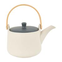 Theepot New York - wit/grijs - 1 liter