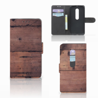 Motorola Moto G 3e Generatie Book Style Case Old Wood