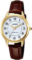 Lorus RG252JX5 Horloge staal-leder goudkleurig-bruin 30 mm - thumbnail