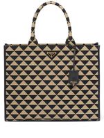 Prada sac cabas Symbole à motif triangle - Noir