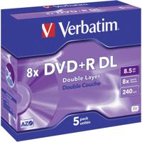 Verbatim 43541 DVD+R DL disc 8.5 GB 5 stuk(s) Jewelcase - thumbnail