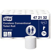 SCA Tork 472132 huls Loos Traditionele tweelaags toiletblad, T4 uitgebreid, wit (verpakking van 24 stuks)