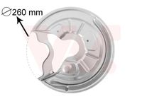 Dekplaat, remschijf VAN WEZEL, Diameter (mm)260mm, Inbouwplaats: Achteras links, u.a. für Seat, VW, Skoda, Audi - thumbnail