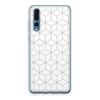 Zwart-witte kubussen: Huawei P20 Pro Transparant Hoesje - thumbnail