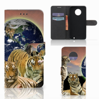 Motorola Moto G6 Plus Telefoonhoesje met Pasjes Roofdieren