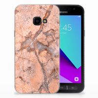 Samsung Galaxy Xcover 4 | Xcover 4s TPU Siliconen Hoesje Marmer Oranje - thumbnail