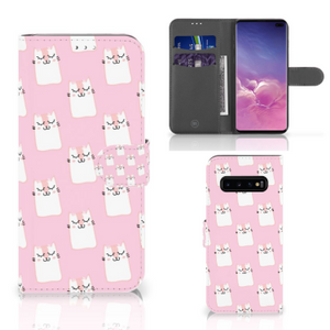 Samsung Galaxy S10 Plus Telefoonhoesje met Pasjes Sleeping Cats