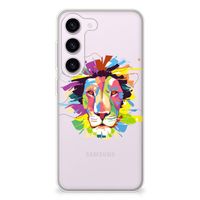 Samsung Galaxy S23 Telefoonhoesje met Naam Lion Color - thumbnail