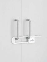 Jippie's dubbeldeurslot extra veilig 10 x 4 cm wit