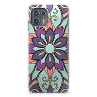 Motorola Edge 20 Lite TPU Case Purple Flower - thumbnail