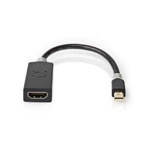 Mini-DisplayPort - HDMI©-Kabel | Mini-DisplayPort Male - HDMI©-Uitgang | 0,2 m | Antraciet