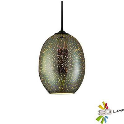 LED Hanglamp 3D - Quanta - Ovaal - Chroom Glas - E27