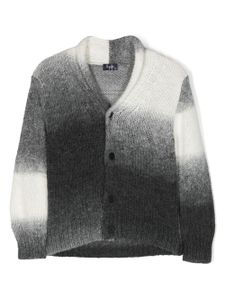 Il Gufo cardigan en maille intarsia à effets dégradés - Gris