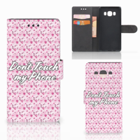 Samsung Galaxy J5 2016 Portemonnee Hoesje Flowers Pink DTMP