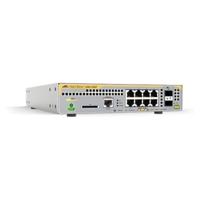 AT-x230-10GP-50 | 8 x 10/100/1000T PoE, 2 x 100/1000X SFP, single fixed PSU