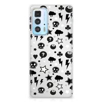 Silicone Back Case Motorola Edge 20 Pro Silver Punk