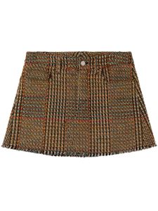 Stella McCartney minijupe en tweed - Marron