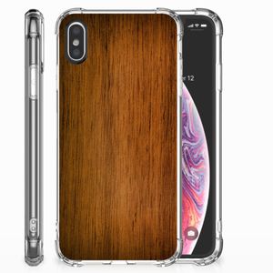 Apple iPhone X | Xs Stevig Telefoonhoesje Donker Hout