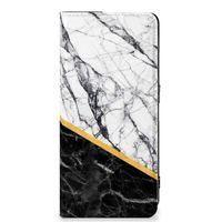 OPPO Reno8 Pro Standcase Marmer Wit Zwart - Origineel Cadeau Man