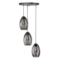 Hanglamp Gabbia zwart 3 lichts