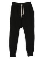 Rick Owens Kids pantalon de jogging en coton à lien de resserrage - Noir - thumbnail