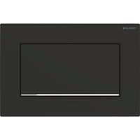 Geberit Sigma30 bedieningplaat met frontbediening voor toilet 24.6x16.4cm zwart mat 115893141 - thumbnail