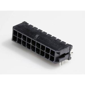 Molex 430451806 Male header, inbouw (standaard) Totaal aantal polen: 18 Rastermaat: 3.00 mm Inhoud: 1 stuk(s) Tape on Full reel