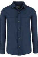 Marvelis Casual Modern Fit Overshirt marine, Effen