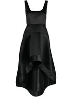 Cynthia Rowley robe mi-longue à fini satiné - Noir