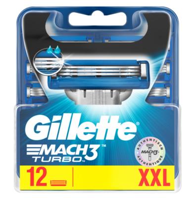Gillette Mach 3 Turbo scheermesje Mannen 12 stuk(s) Gillette Mach 3 Turbo scheermesje Mannen 12 stuk(s)