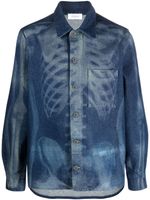 Off-White trompe-l'œil-print denim shirt - Bleu