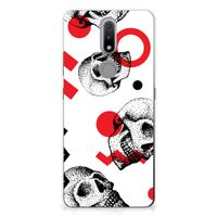 Silicone Back Case Nokia 2.4 Skull Red - thumbnail