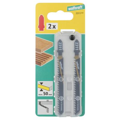 wolfcraft GmbH 2311000 decoupeerzaag-, figuurzaag- & reciprozaagblad Decoupeerzaagblad Hoog koolstofstaal (HCS) 2 stuk(s)