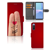 Sony Xperia 10 III Wallet Case met Pasjes Liefde - Origineel Romantisch Cadeau