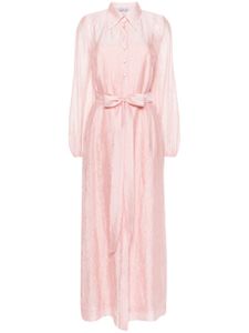 Baruni robe-chemise Flou à effet froissé - Rose