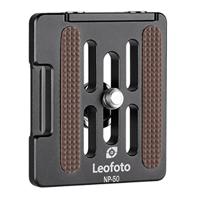 Leofoto NP-50 50mm Lens/Camera QR Plaat w Intrekbare Backstop Arca/RRS Hendel Klem Compatibel