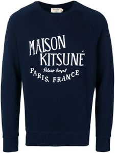 Maison Kitsuné sweat à logo imprimé - Bleu