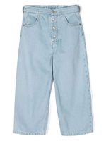 MM6 Maison Margiela Kids jean ample à patch logo - Bleu