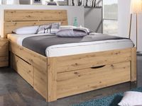 Bed SCARLETT 160x200 cm artisan eik met drie lades met hoofdeinde zonder led