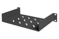 Digitus DN-10-TRAY-1-B 10 inch Apparaatbodem voor patchkast Met luchtsleuven, Geperforeerd Geschikt voor kastdiepte: vanaf 300 mm Zwart (RAL 9005) - thumbnail