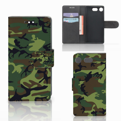 Sony Xperia XZ1 Compact Telefoon Hoesje Army Dark Sony Xperia XZ1 Compact Telefoon Hoesje Army Dark