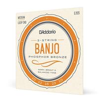 D'Addario EJ55 5-snarige Banjo snaren, Fosforbrons, Medium, 10-23