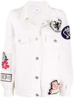 Barrie veste oversize en maille à design patchwork - Blanc