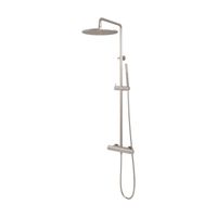 Regendouche Brauer Brushed Showerpipe met Thermostaat 30 cm Geborsteld Nikkel Brauer