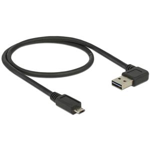 DeLOCK 0.5m, USB2.0-A/USB2.0 Micro-B USB-kabel 0,5 m USB A Micro-USB B Zwart