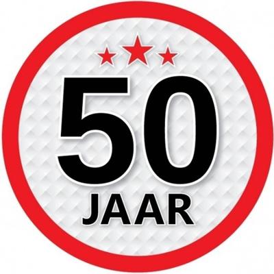 10x 50 Jaar leeftijd stickers rond verjaardag versiering - Feeststickers 10x 50 Jaar leeftijd stickers rond verjaardag versiering - Feeststickers