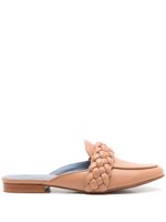 Blue Bird Shoes mules en cuir tressé - Tons neutres