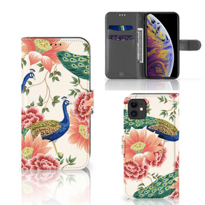 Telefoonhoesje met Pasjes voor Apple iPhone 11 Pink Peacock