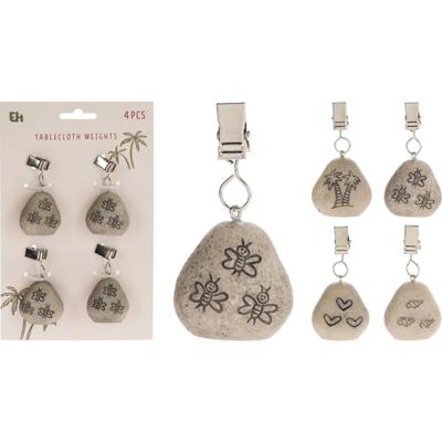 Tafelkleedgewichten steen set a 4 stuks